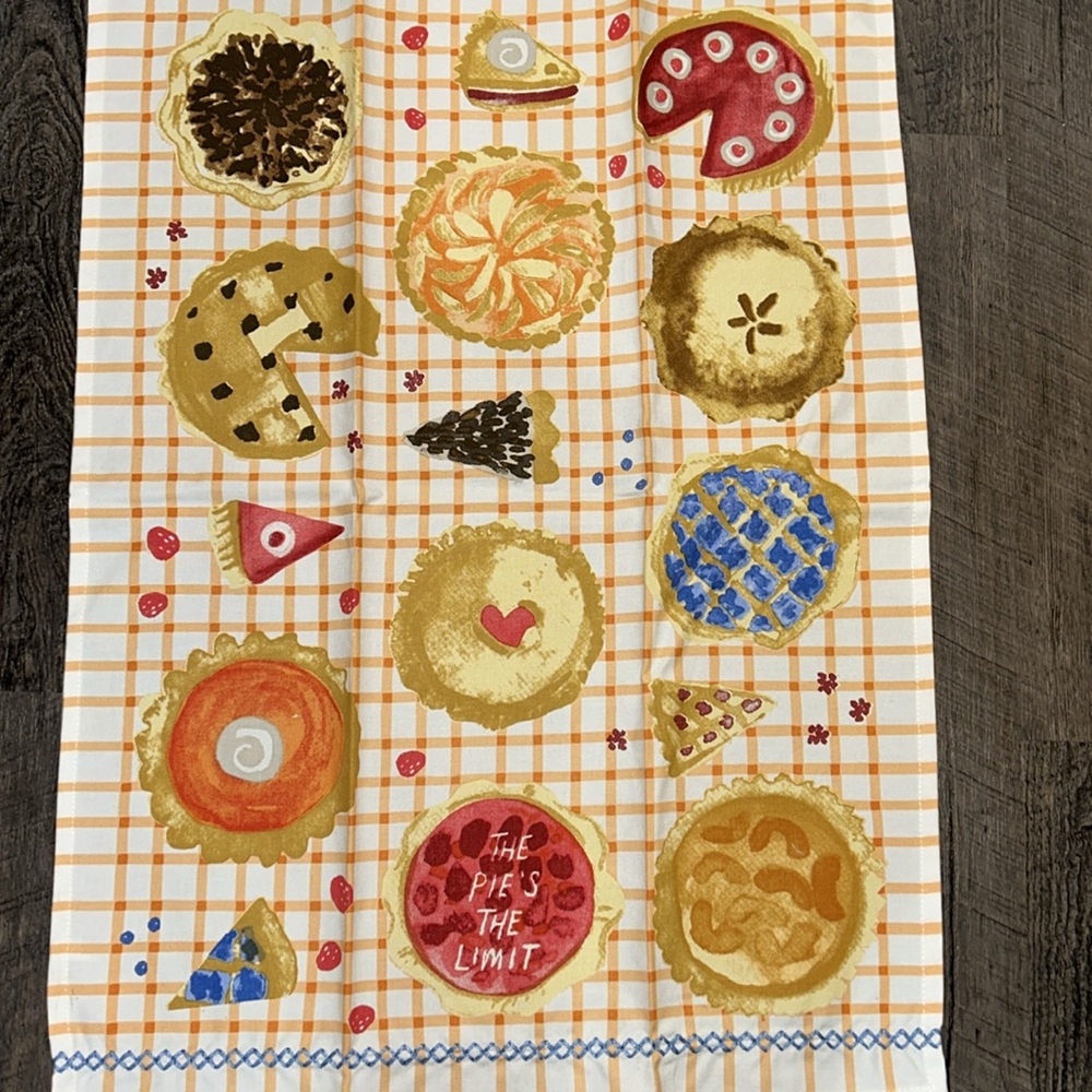 NWOT Anthropologie The Pies The Limit Dish Towel Z439 - Picture 3 of 3